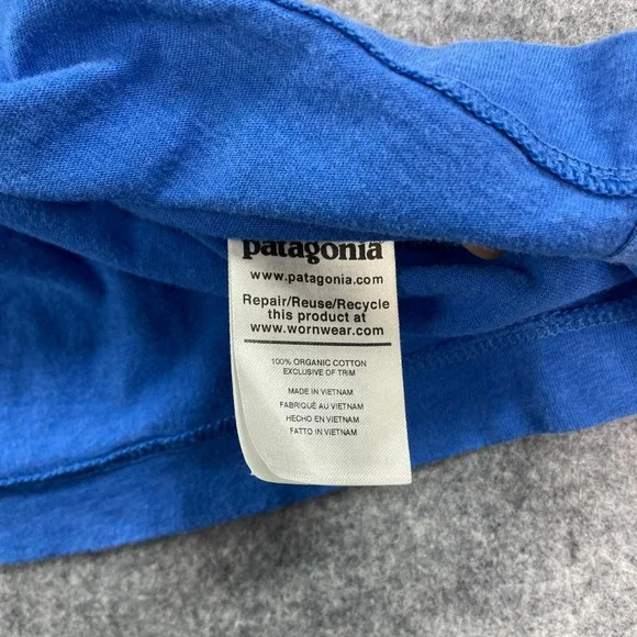 Patagonia Mens Polo Shirt XL Blue Short Sleeve - Picture 7 of 12